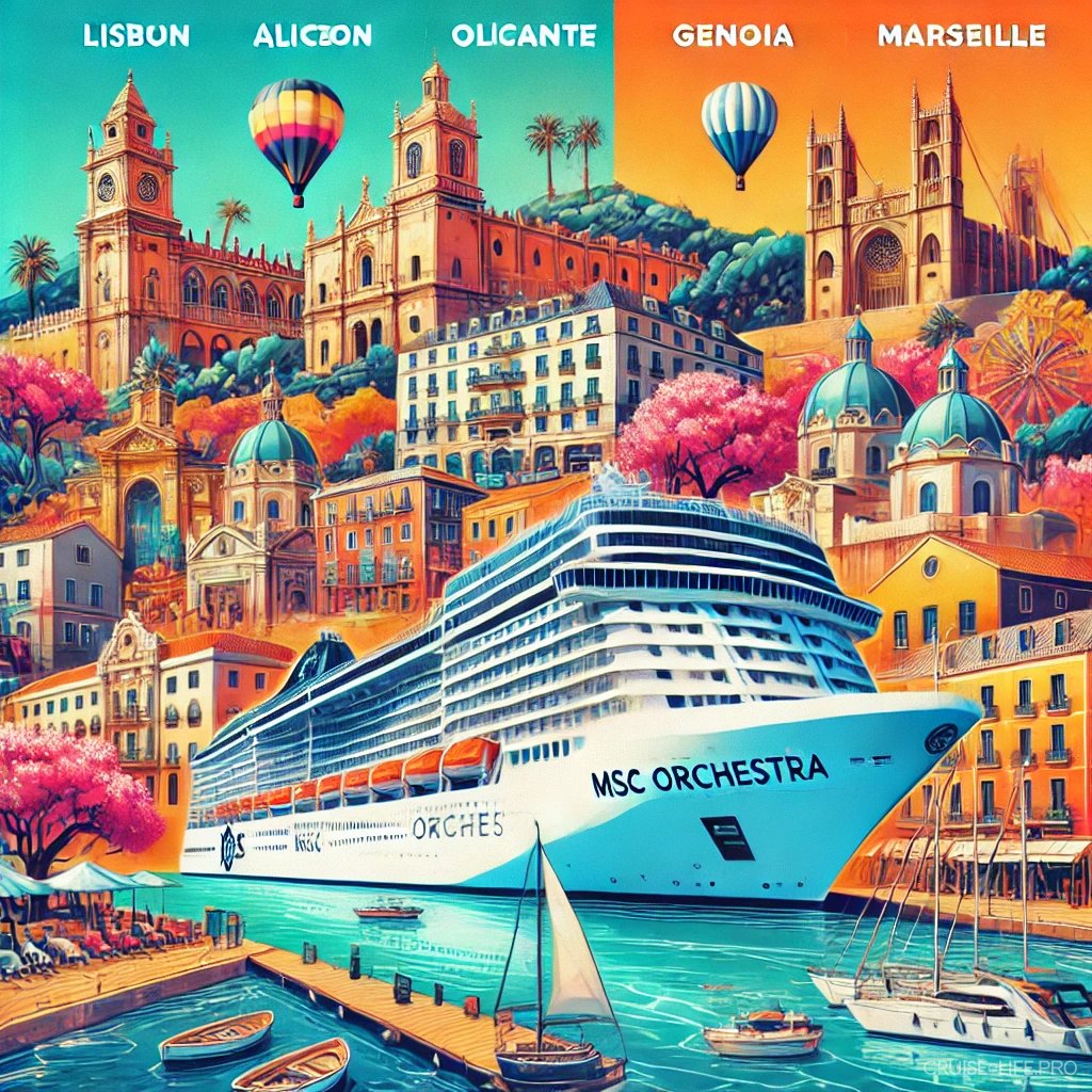 Незабутній круїз по Середземному морю на борту MSC Orchestra! Вирушайте в подорож мрії з Лісабона!