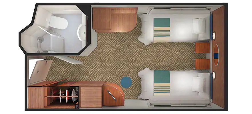 Внутренняя каюта "Mid-Ship Inside Stateroom"