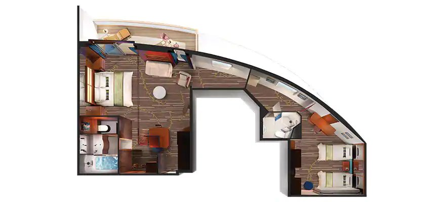 Сьют "2-Bedroom Deluxe Family Suite with Large Balcony"