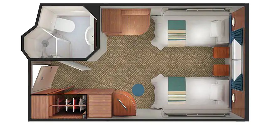 Каюта с окном "Obstructed Oceanview Stateroom"