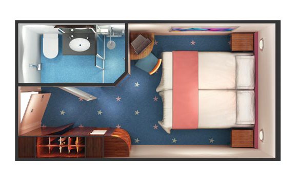 Внутренняя каюта "Mid-Ship Inside Stateroom"