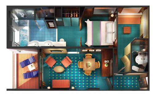 Сьют с балконом "2-Bedroom Family Suite with Balcony"