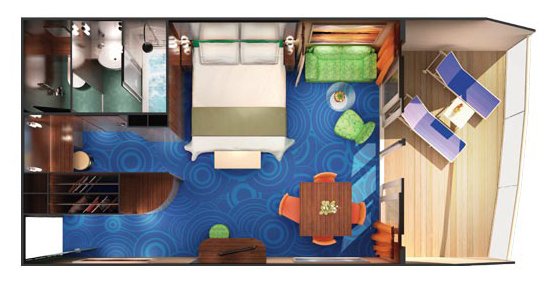 Сьют "Aft-Facing Penthouse with Large Balcony"