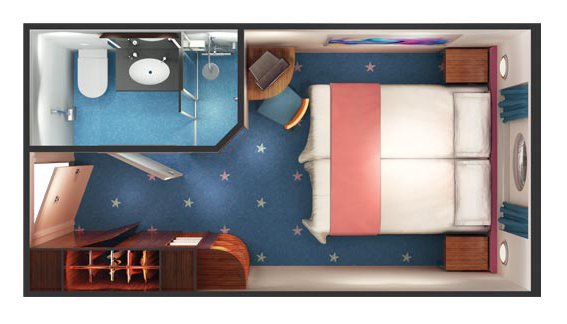 Каюта с окном "Obstructed Oceanview Stateroom"