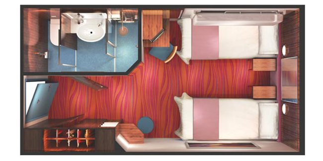 Внутренняя каюта "Mid-Ship Inside Stateroom"