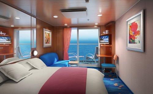 Каюта с балконом "Aft-Facing Balcony Stateroom"