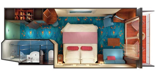 Каюта с балконом "Family Balcony Stateroom"