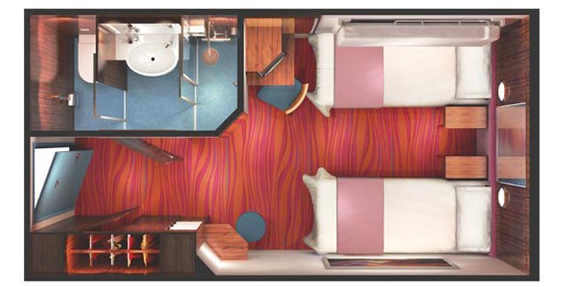 Внутренняя каюта "Mid-Ship Inside Stateroom"