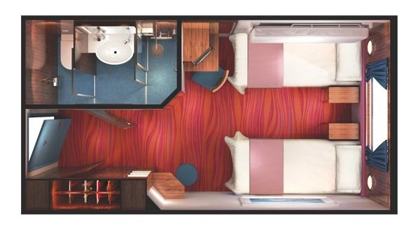 Каюта с окном "Obstructed Oceanview Stateroom"