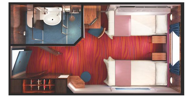 Каюта с окном "Family Oceanview Picture Window Stateroom"