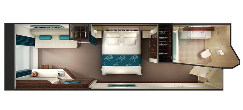Каюта с окном "Family Oceanview Stateroom with Large Picture Window"