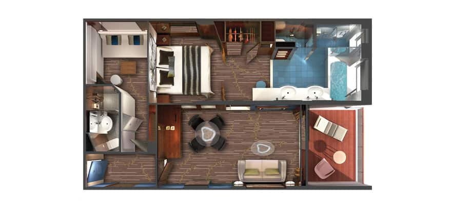 Сьют "The Haven 2-Bedroom Family Villa with Balcony"