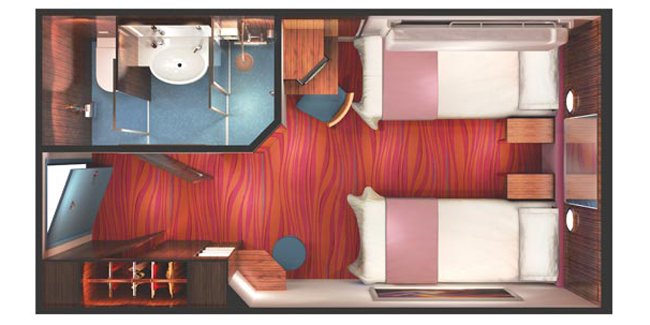 Внутренняя каюта "Mid-Ship Inside Stateroom"