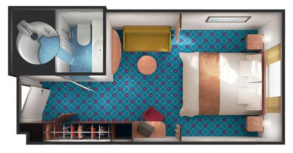 Каюта с окном "Oceanview Picture Window Stateroom"