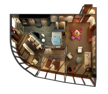 Сьют "The Haven Deluxe Owner’s Suite with Large Balcony"