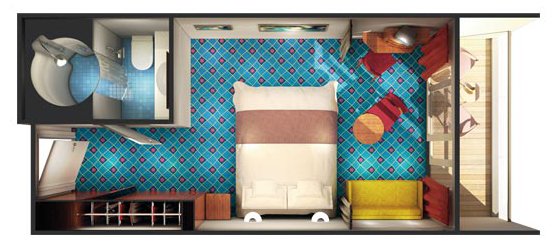 Каюта с балконом "Aft-Facing Balcony Stateroom"