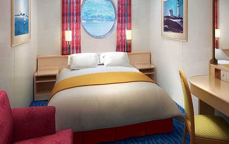 Каюта с окном "Oceanview Porthole Window Stateroom"