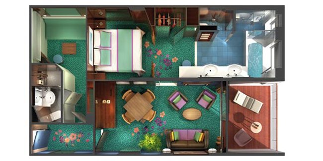 Сьют "2-Bedroom Family Suite with Balcony"