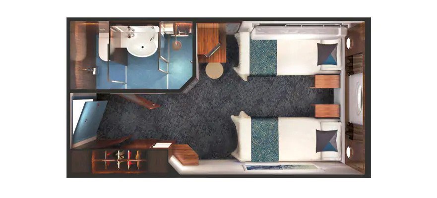 Каюта с окном "Obstructed Oceanview Stateroom"