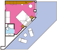 Каюта с балконом "Premium Vista Balcony"