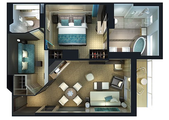 Сьют "The Haven 2-Bedroom Family Villa with Balcony"