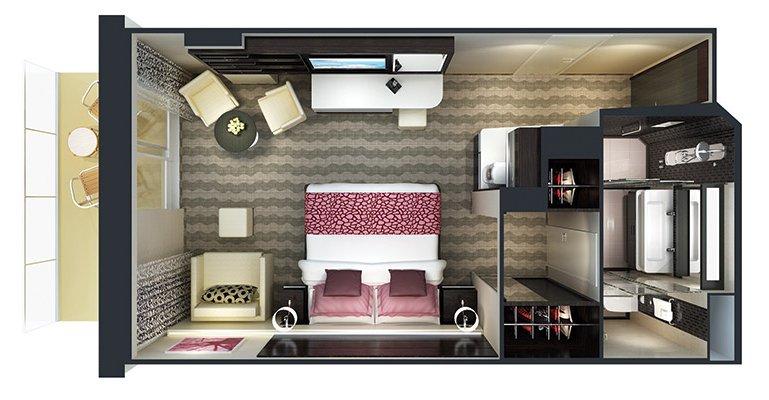 Сьют "The Haven Courtyard Penthouse with Balcony"