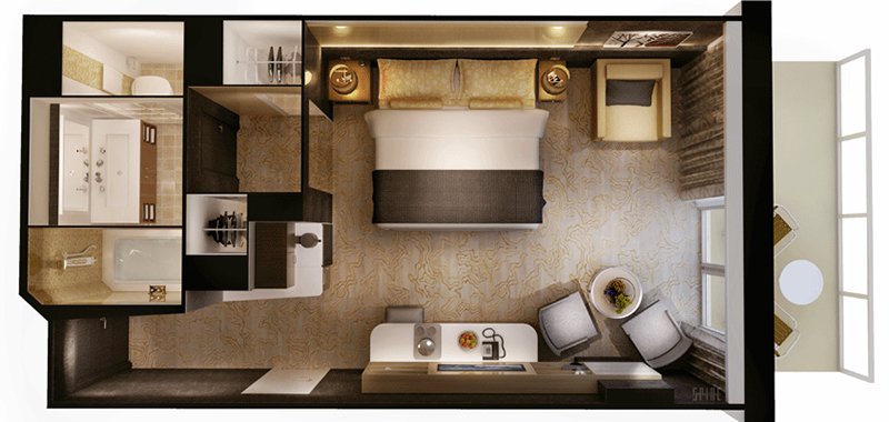 Сьют "The Haven Courtyard Penthouse with Balcony"