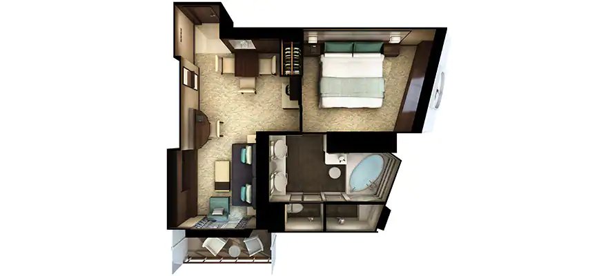 Сьют "The Haven Forward-Facing Penthouse with Balcony"