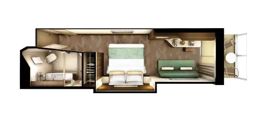Каюта с балконом "Large Balcony Stateroom"